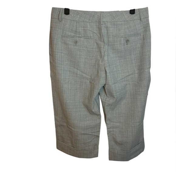 Express Editor Light Gray Cuffed Capri Trousers - Picture 2 of 5